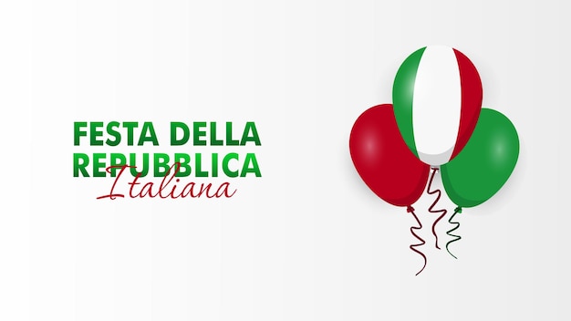 Festa della repubblica italiana república de italia día 2 de junio bandera nacional de italia fondo vectorial