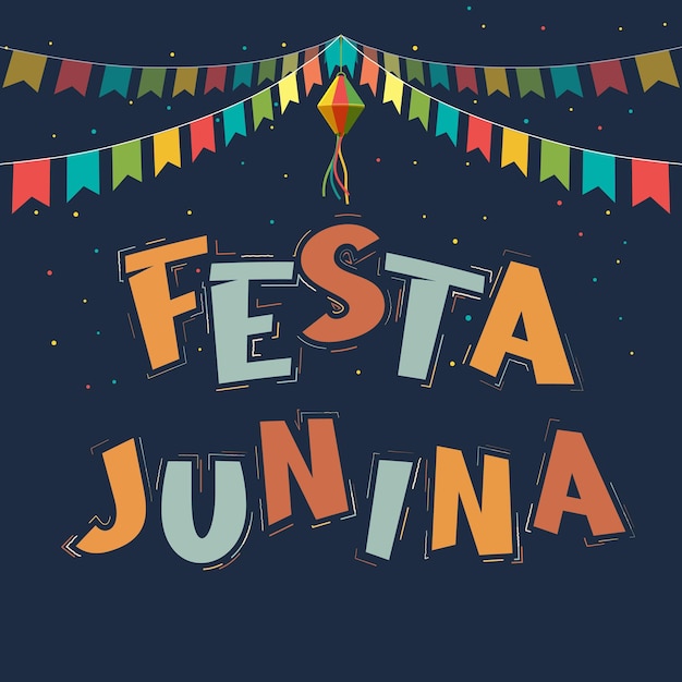 Festa junina banderas guirnalda decoracion banner