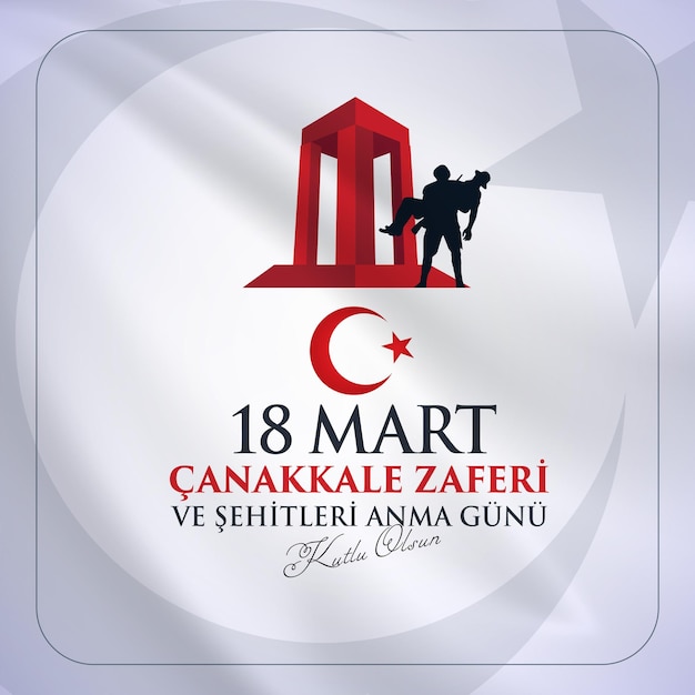 Festa nacional turca del 18 de marzo de 1915 el día de los otomanos Monumento a la Victoria de Canakkale