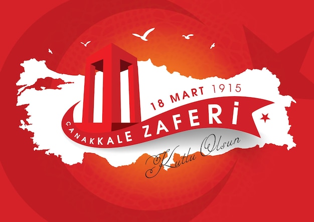 Festa nacional turca del 18 de marzo de 1915 el día de los otomanos Monumento a la Victoria de Canakkale