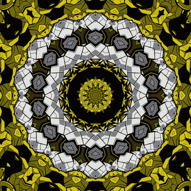 Festival arte de patrones sin fisuras mandala diseño étnico geométrico colorido impresión psicodélico mexicano textura de fondo