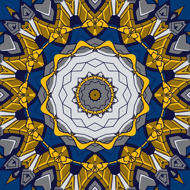 Festival arte de patrones sin fisuras mandala diseño étnico geométrico colorido impresión psicodélico mexicano textura de fondo