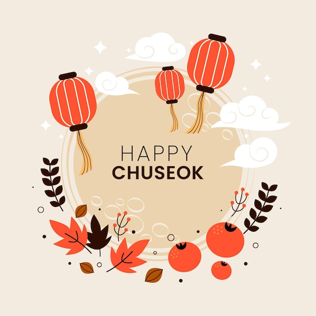 Vector festival de chuseok ilustrado