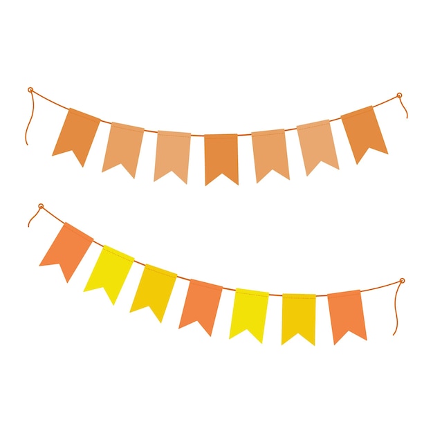 Festival colgantes de halloween en cuerda en la moda naranja y amarillo fiesta decorativa guirnalda de bandas