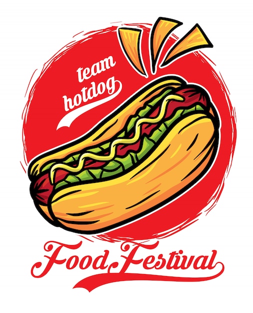 festival de comida sándwich de hot dog