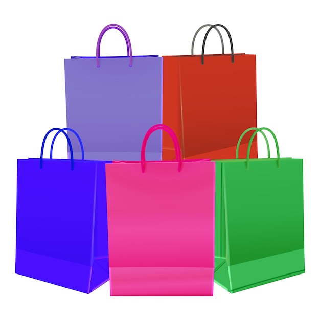 Festival de compras Venta de bolsas vector de colores