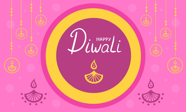 Festival de diwali con diwali diya, lámpara de aceite. ilustración vectorial para impresión, fondos, fondos de pantalla, tarjetas de felicitación y diseño de temporada.