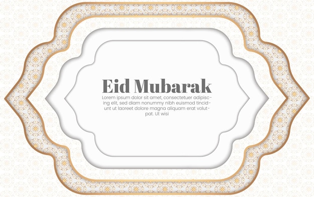 Festival eid mubarak con diseño de plantilla de fondo de mandala