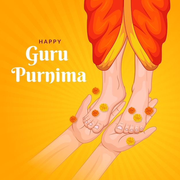 El festival guru purnima de la india se dedica a los maestros espirituales. los gurús bendicen a su shishya.