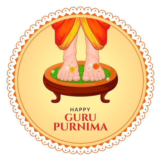 El festival Guru Purnima de la India se dedica a los maestros espirituales. Los gurús bendicen a su shishya.