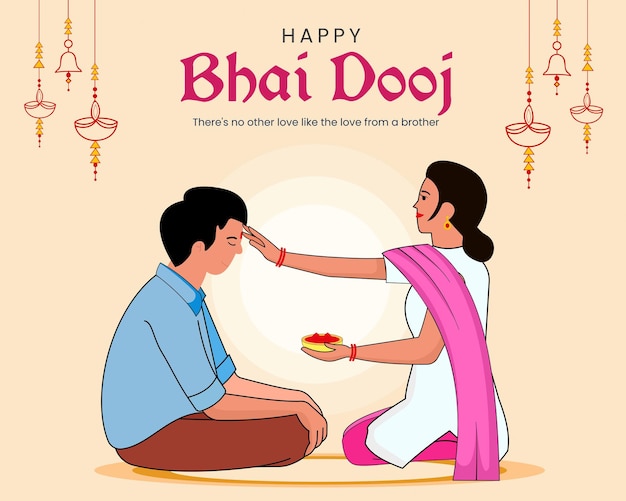 Festival hindú bhai dooj que celebra el amor entre un hermano y una hermana.