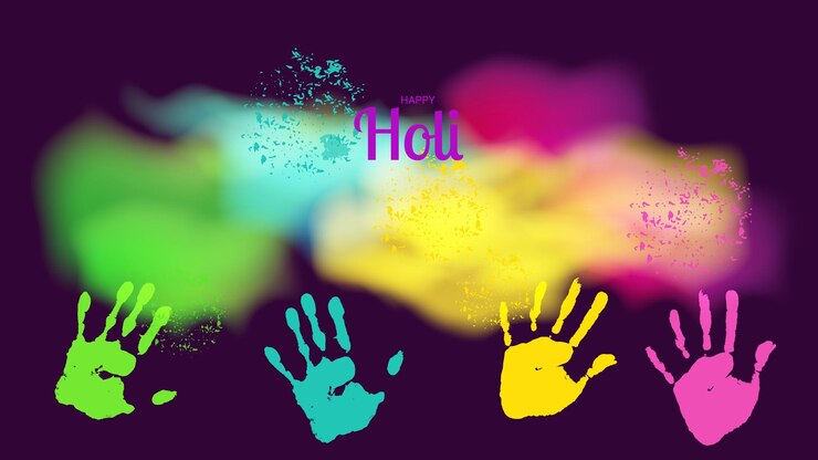 Vector el festival de holi es un feliz carnaval de colores de la india.