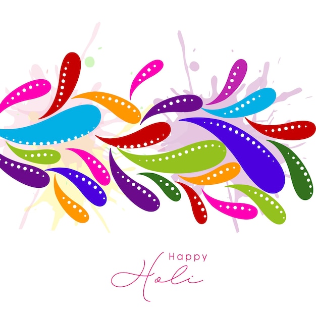 Festival indio de colores Happy Holi concepto con salpicaduras de colores