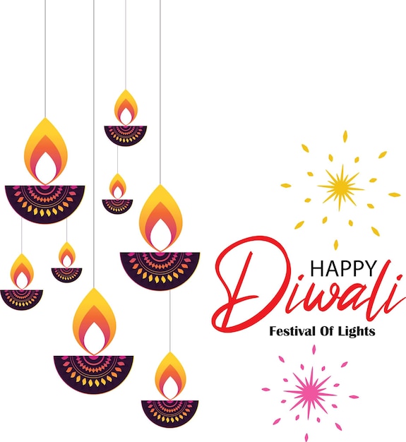 Festival indio Feliz Diwali con accesorios de Diwali Fondo festivo con galletas Celebración de Diwali