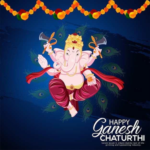 Festival indio feliz ganesh chaturthi