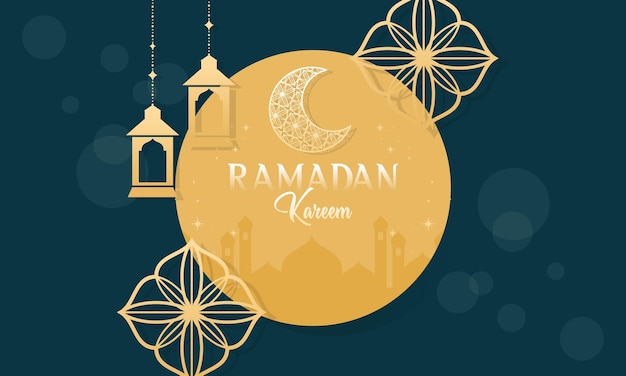 Festival islámico ramadan kareem con fondo de estilo de corte de papel