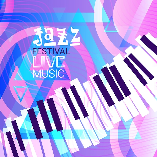 Festival de jazz música en vivo concierto cartel publicidad banner