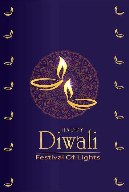 Festival de luces de Diwali Decoración festiva india Celebración de Deepawali
