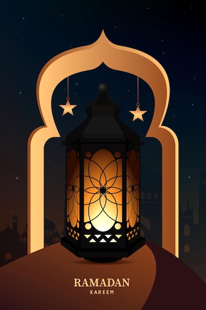 Festival para el mes sagrado musulmán Ramadán Kareem diseño vectorial