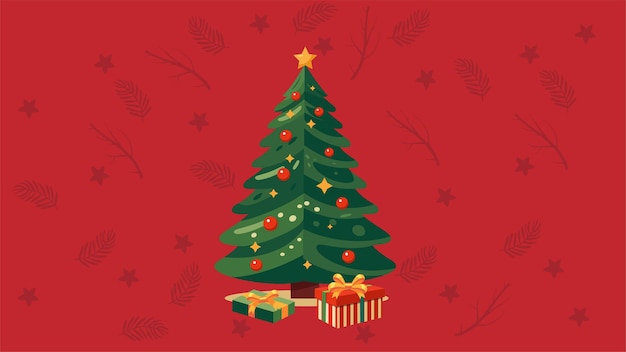 Festival de Navidad y decoración Ilustración de fondo