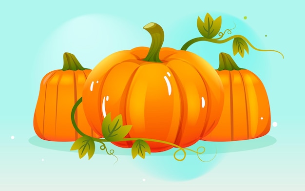 Festival de otoño, temporada de cosecha, calabaza de cosecha de personajes, ilustración vectorial