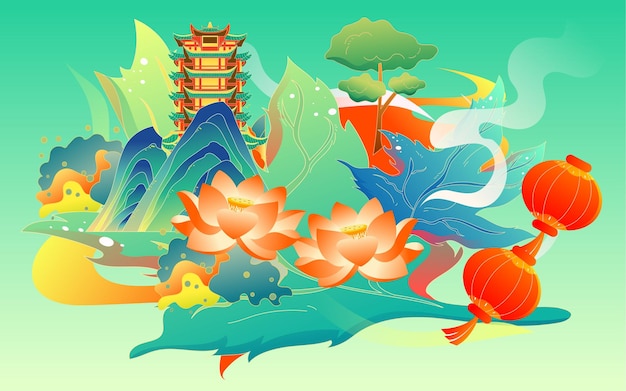 Festival de Qingming Liga Nacional de la Juventud Chaoqing Ilustración de comida Festival de comida fría Primavera