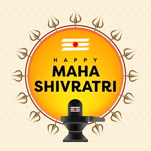 Festival religioso indio Happy Maha Shivratri Lord Shiva
