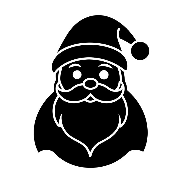 Festive Santa arte vectorial clipart de dibujos animados y diseños de arte de líneas para proyectos navideños