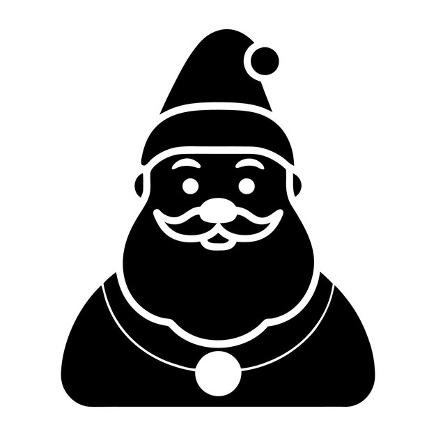 Festive Santa arte vectorial clipart de dibujos animados y diseños de arte de líneas para proyectos navideños