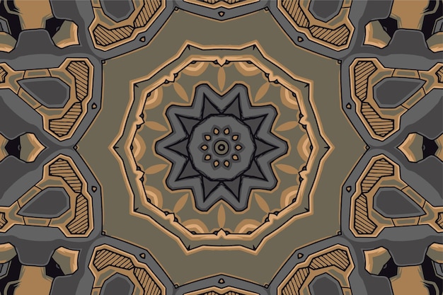 Festivo colorido tribal étnico sin fisuras vector patrón arte psicodélico mandala fondo decorativo