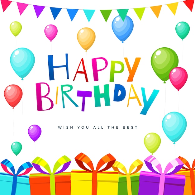 festivo saludo de cumpleaños