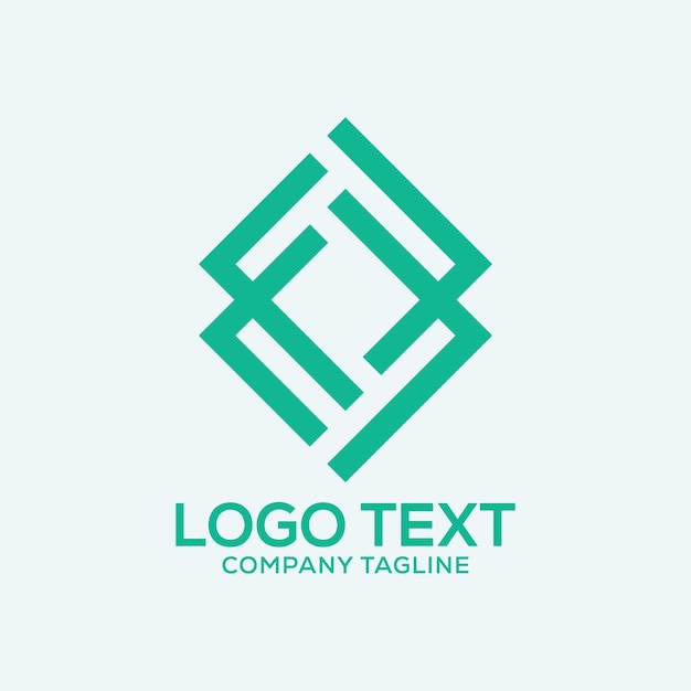 FF letra Abstracto Diseño de logotipo de diamante para empresas