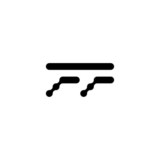 FF monograma logotipo diseño carta texto nombre símbolo monocromo logotipo alfabeto carácter simple logotipo