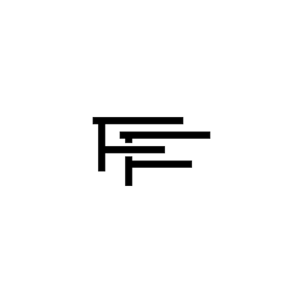 FF monograma logotipo diseño carta texto nombre símbolo monocromo logotipo alfabeto carácter simple logotipo