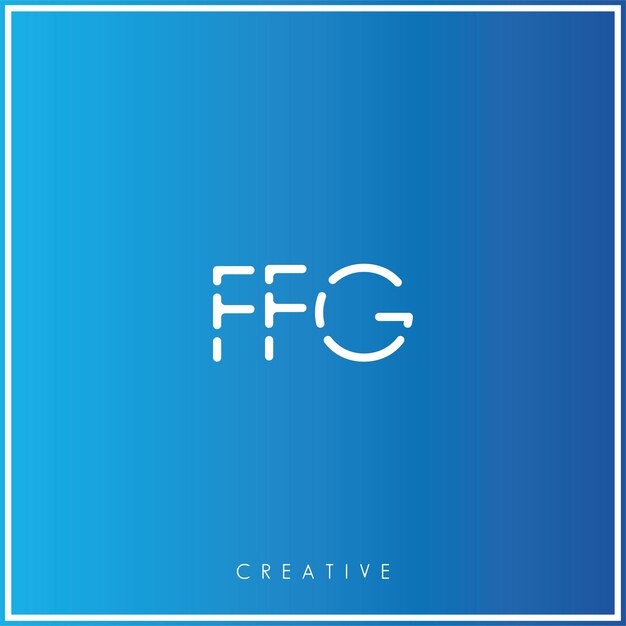 FFG Premium Vector último diseño de logotipo Diseño creativo de logotipo Ilustración vectorial Logotipo mínimo Monograma