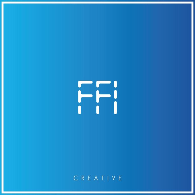 FFI Premium Vector último diseño de logotipo Diseño creativo de logotipo Ilustración vectorial Logotipo mínimo Monograma