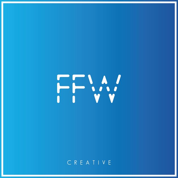 FFW Premium Vector último diseño de logotipo Diseño creativo de logotipo Ilustración vectorial Logotipo mínimo Monograma