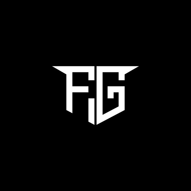 FG Logotipo de construcción moderna con diseño simétrico