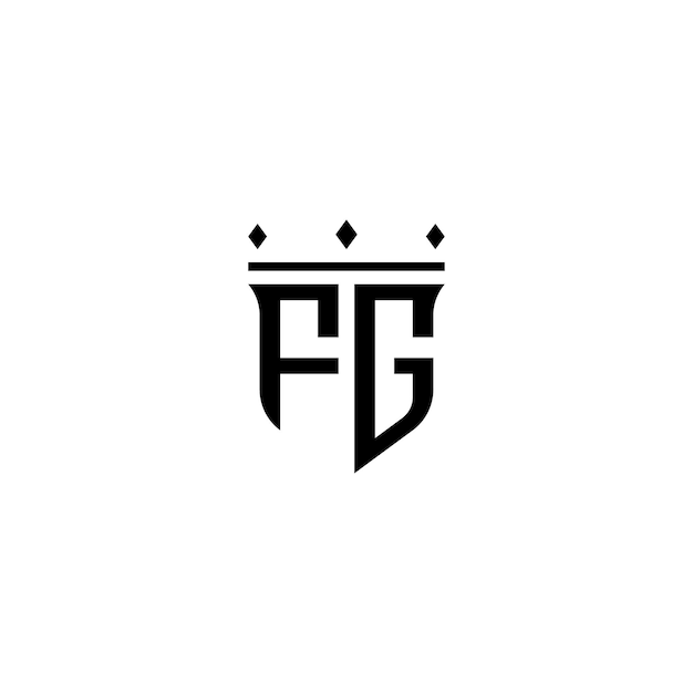 FG monograma logotipo diseño carta texto nombre símbolo monocromo logotipo alfabeto carácter simple logotipo