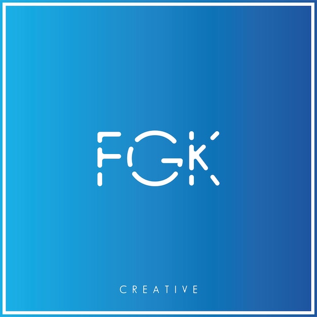 FGK Premium Vector último diseño de logotipo Diseño creativo de logotipo Ilustración vectorial Logotipo mínimo Monograma