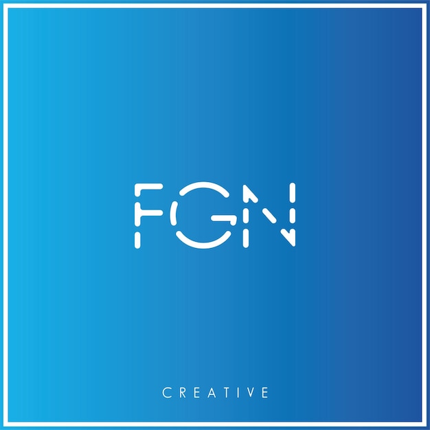 FGN Premium Vector último diseño de logotipo Diseño creativo de logotipo Ilustración vectorial Logotipo mínimo Monograma