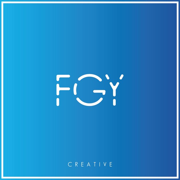 FGY Premium Vector último diseño de logotipo Diseño creativo de logotipo Ilustración vectorial Logotipo mínimo Monograma