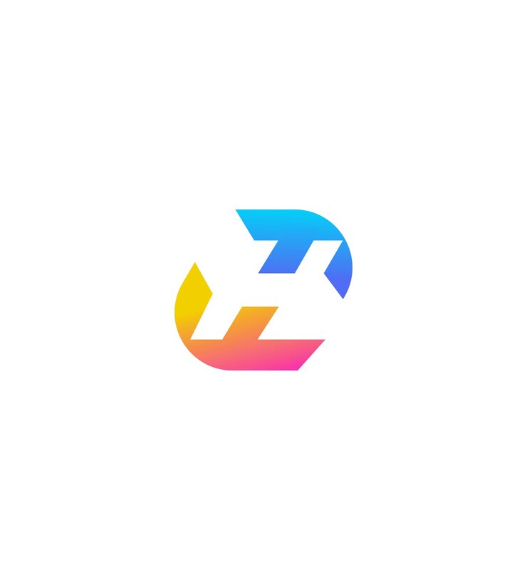 Vector fh la letra hf es el icono de la identidad de la marca.