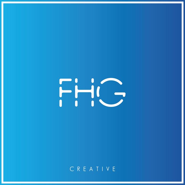 FHG Premium Vector último diseño de logotipo Diseño creativo de logotipo Ilustración vectorial Logotipo mínimo Monograma