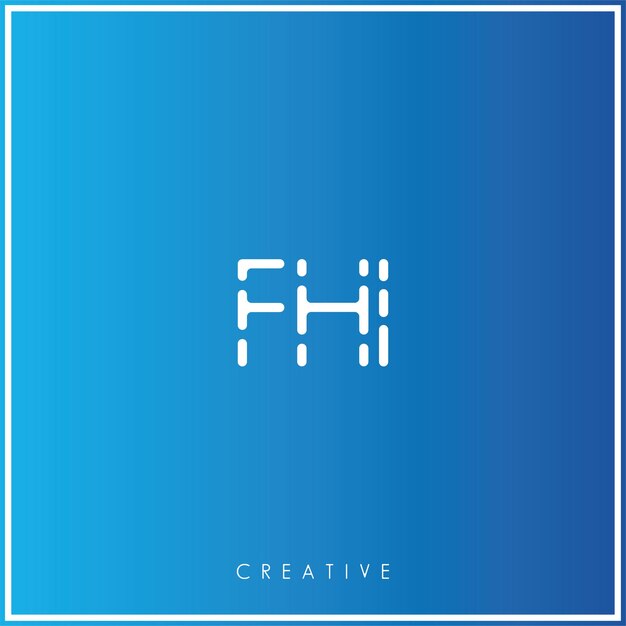 FHI Premium Vector último diseño de logotipo Diseño creativo de logotipo Ilustración vectorial Logotipo mínimo Monograma