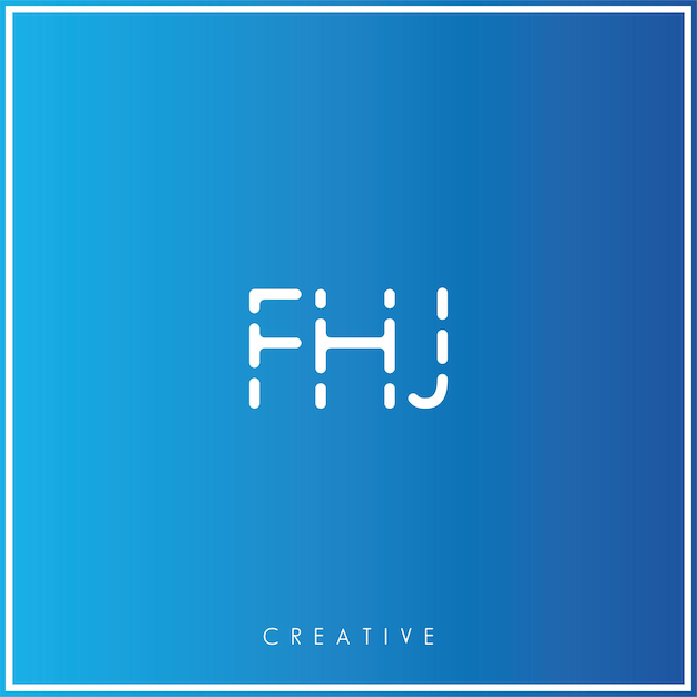 FHJ Premium Vector último diseño de logotipo Diseño creativo de logotipo Ilustración vectorial Logotipo mínimo Monograma