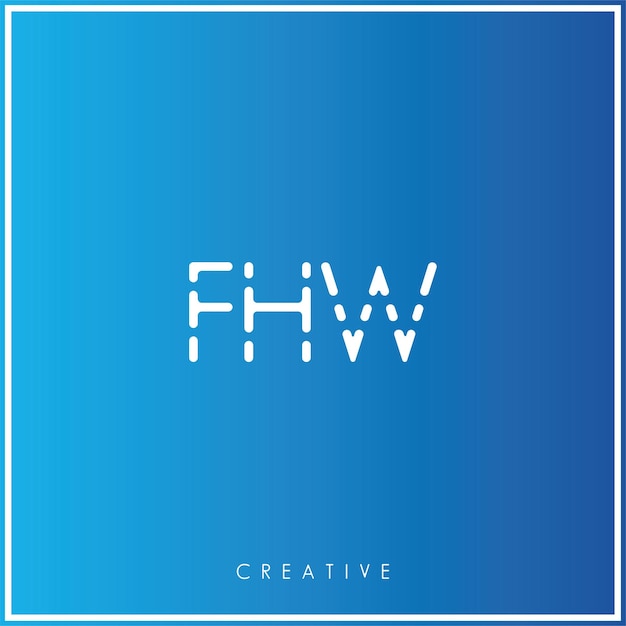 FHW Premium Vector último diseño de logotipo Diseño creativo de logotipo Ilustración vectorial Logotipo mínimo Monograma