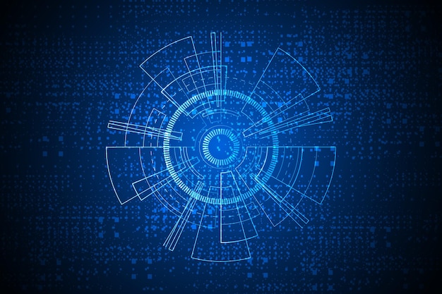 Fi interfaz de usuario futurista HUD Tecnología de fondo abstracto Ilustración vectorial