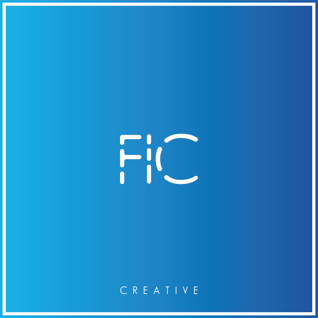 FIC Premium Vector último diseño de logotipo Diseño creativo de logotipo Ilustración vectorial Logotipo mínimo Monograma