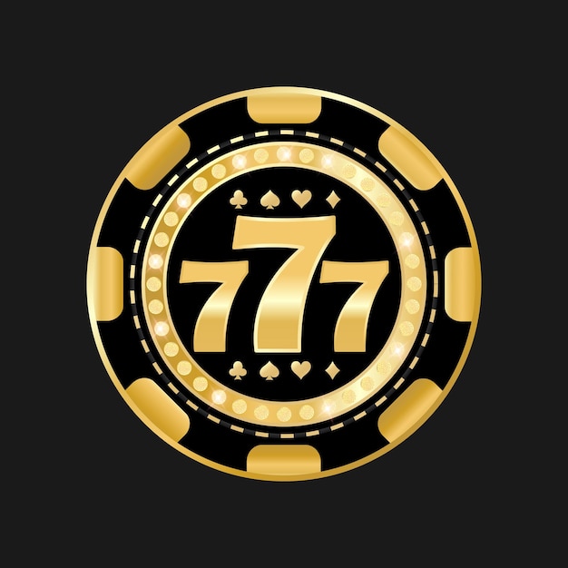 Ficha de casino con bote 777